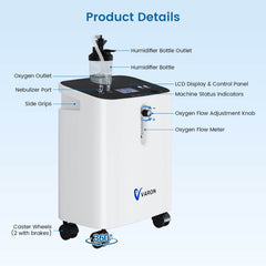 VARON Quiet 1–10 L/min Home Oxygen Concentrator Serene 3