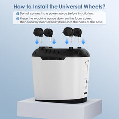 VARON Home Oxygen Concentrator 105W Pro Wheel Edition (1-9 settings)