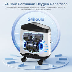 VARON Home Oxygen Concentrator 105W Pro Wheel Edition (1-9 settings)
