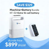 Hot Selling bundle! VARON 5L Portable Oxygen Concentrator NT-02+Extra 16-Cell Battery