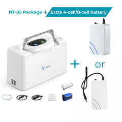 VARON 3L/min Portable Oxygen Concentrator NT-05+Extra 4-Cell Battery