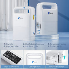 VARON 1-5L Pulse Flow Portable Oxygen Concentrator NT-02