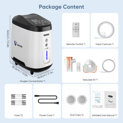 VARON 1-8L/Min Home Oxygen Concentrator 105W Pro